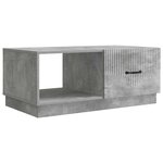 vidaXL Table basse Gris béton 90 x 50 x 37 cm Bois d'ingénierie
