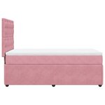 vidaXL Sommier à lattes de lit avec matelas Rose 90x190 cm Velours