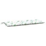 vidaXL Coussins de banc de jardin lot de 2 motif de feuilles tissu
