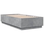vidaXL Cadre de lit sans matelas gris béton 90x190 cm