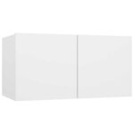 vidaXL Ensemble de meubles TV 8 Pièces Blanc Bois d'ingénierie