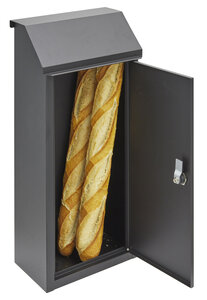 Boîte à pain  SP008NG-P  Pour pain  journaux  grande capacité  sans clé  Noir