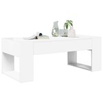 vidaXL Table basse Blanc 110 x 50 x 41 cm Bois d'ingénierie