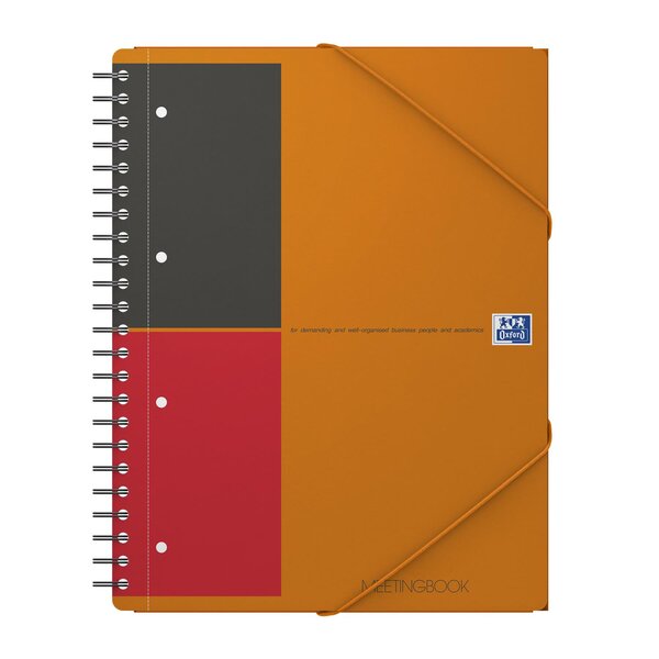 MEETINGBOOK A4+ 160p 90g lignée 6mm couverture polypro OXFORD