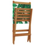 vidaXL Chaises de jardin pliantes lot de 8 vert tissu et bois massif