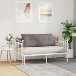 vidaXL Coussin de Dos Taupe 120 x 19 x 50 cm tissu