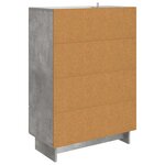 vidaXL Buffet Gris Béton 66 x 34 5 x 95 cm Bois d’ingénierie