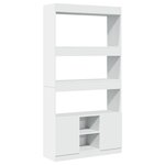 vidaXL Buffet haut blanc 92x33x180 cm bois d'ingénierie