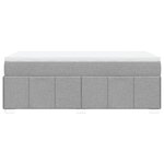 vidaXL Sommier à lattes de lit et matelas Gris clair 90x190 cm Tissu