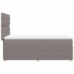 vidaXL Sommier à lattes de lit avec matelas Taupe 100x200 cm Tissu