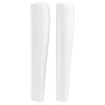 vidaXL Tête de lit avec oreilles Blanc 203x23x118/128 cm Similicuir