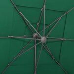 vidaXL Parasol de jardin à 4 niveaux avec mât en aluminium vert