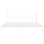 vidaXL Cadre de lit métal sans matelas et tête de lit blanc 193x203 cm