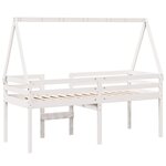 vidaXL Lit haut sans matelas blanc 80x200 cm bois de pin massif