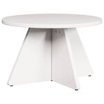 vidaXL Table basse 3 Pièces Blanc 49 x 49 x 30 cm Bois massif en pin