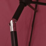 vidaXL Parasol d'extérieur avec mât métallique Bordeaux 300 cm