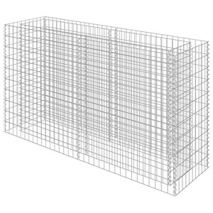 vidaXL Lit surélevé à gabion Acier galvanisé 180x50x100 cm
