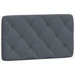 vidaXL Cadre de lit sans matelas gris foncé 90x200 cm velours
