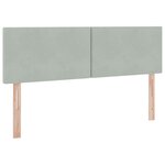 vidaXL Lit avec des lumières à LED Gris clair 140 x 200 cm Velours