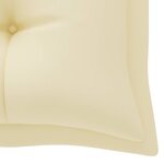 vidaXL Banc de jardin avec coussin blanc crème 175 cm Teck massif