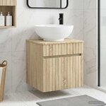 vidaXL Meuble de lavabo mural Chêne Sonoma 49 x 44 5 x 66 5 cm