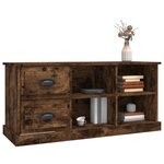 vidaXL Meuble TV chêne fumé 102x35 5x47 5 cm bois d'ingénierie