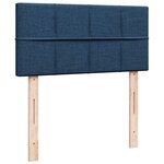 vidaXL Lit ottoman avec matelas bleu 90x200 cm tissu
