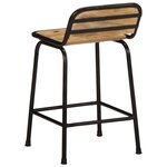 vidaXL Tabourets de bar lot de 4 bois massif manguier brut
