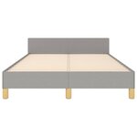 vidaXL Cadre de lit avec tête de lit gris clair 120x190 cm tissu