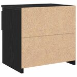 vidaXL Cabinet de chevet avec tiroir 2 Pièces Chêne noir 40 x 30 x 39 cm