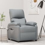 Vidaxl fauteuil inclinable électrique gris clair tissu
