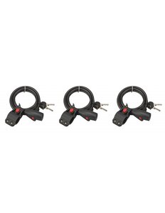THIRARD - Lot de 3 antivols à clé Twisty  câble acier  vélo  8mmx1.5m  2 clés - THIRARD