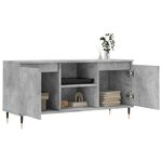 vidaXL Meuble TV gris béton 104x35x50 cm bois d'ingénierie