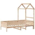 vidaXL Lit de jour avec toit sans matelas 80x200 cm bois massif