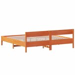 vidaXL Cadre de lit sans matelas cire marron 180x200cm bois pin massif