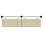 vidaXL Tête de lit suspendue Crème Simili cuir