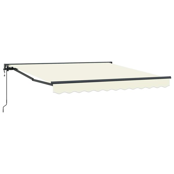 vidaXL Cadre d'auvent Crème 350 x 250 cm Polyester avec revêtement PU