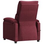 vidaXL Fauteuil inclinable électrique Rouge bordeaux Tissu