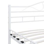 vidaXL Cadre de lit sans matelas blanc métal 180x200 cm