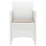 vidaXL Chaises de jardin avec coussins 2 Pièces Blanc Rattan Synthétique