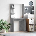 vidaXL Bureau Sonoma gris 78.5 x 37 x 154.5 cm Bois d'ingénierie