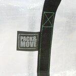 Pack and Move - Lot 8 grands sacs déménagement transparent  rangement et transport ultra résistant - Réutilisable - Poignées solides - 100L