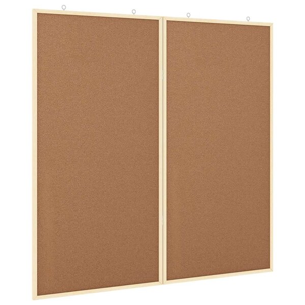 vidaXL Tableau d'Affichage Marron 80 x 80 x 1.4 cm Bois de pin massif