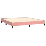 vidaXL Sommier à lattes de lit avec matelas et LED Rose 180x200 cm