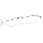 vidaXL Dessus de table à bord vivant 70x20x2 5 cm bois massif manguier