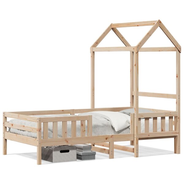 vidaXL Cadre de lit avec toit sans matelas 100x200 cm