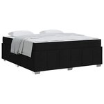vidaXL Cadre de lit avec matelas Noir 180 x 200 cm tissu