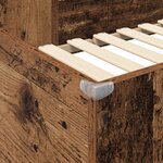 vidaXL Cadre de lit superposé avec bureau Bois ancien 75 x 190 cm