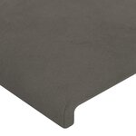 vidaXL Tête de lit avec oreilles Gris foncé 183x16x118/128 cm Velours