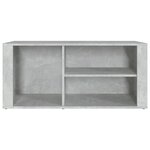 vidaXL Armoire à chaussures Gris béton 100x35x45 cm Bois d'ingénierie